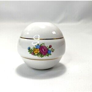 Vintage White Ceramic Porcelain Doorknob Home Decor Floral Victorian 30s Style